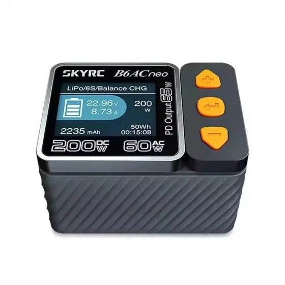 SKYRC B6ACneo Professional Dual Power Smart Battery Charger for RC Drones DC200W 30V AC60W 240V XT60 10A Continuous Discharger